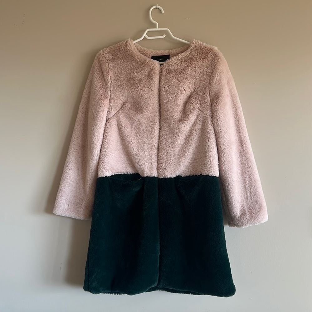 Angeleye, faux fur coat, size Small